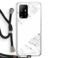 Biggest stripe: Oppo A94 5G Transparant Hoesje met koord