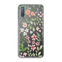 Botanical sweet flower heaven: Samsung Galaxy A7 (2018) Transparant Hoesje