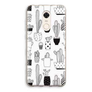 Cactusmotief: Xiaomi Redmi 5 Transparant Hoesje