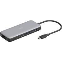 Digitus DA-70915 USB-C dockingstation Incl. laadfunctie, Geïntegreerde kaartlezer, USB-C Power Delivery