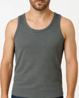 Heren hemd antraciet - Katoenen onderhemd - Singlet grijs