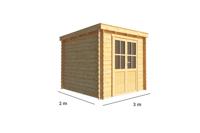 Tuinhuisje Blokhut Els 300 cm bij 200 cm diep Lessenaarsdak - Warentuin collection