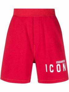 DSQUARED2 short de sport à logo imprimé - Rouge