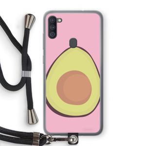 Avocado: Samsung Galaxy A11 Transparant Hoesje met koord