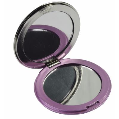 Zak spiegeltje - roze - D7,5 cm - inklapbaar - make up spiegel