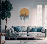 Zonsopkomst bomen poster Zonsopkomst bomen poster