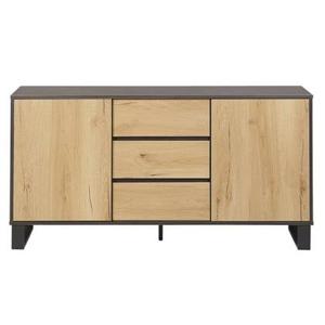 Beliani - ELDA - Sideboard - Lichte houtkleur|Donkerbruin - MDF