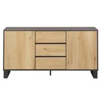 Beliani - ELDA - Sideboard - Lichte houtkleur|Donkerbruin - MDF