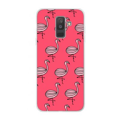 Flamingo: Samsung Galaxy A6 Plus (2018) Transparant Hoesje