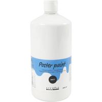 Creativ Company Tempera verf mat, wit, 1000 ml/ 1 fles