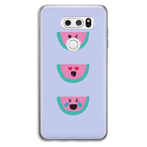 Smiley watermeloen: LG V30 Transparant Hoesje