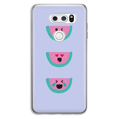 Smiley watermeloen: LG V30 Transparant Hoesje