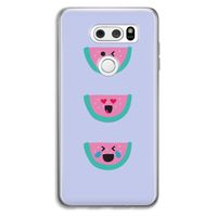 Smiley watermeloen: LG V30 Transparant Hoesje