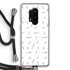 Hipster stripes: OnePlus 8 Pro Transparant Hoesje met koord
