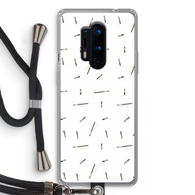 Hipster stripes: OnePlus 8 Pro Transparant Hoesje met koord