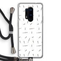 Hipster stripes: OnePlus 8 Pro Transparant Hoesje met koord