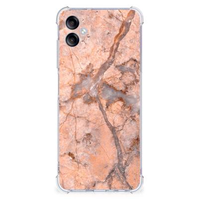 Samsung Galaxy A05 Anti-Shock Hoesje Marmer Oranje Samsung Galaxy A05 Anti-Shock Hoesje Marmer Oranje