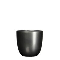 Bloempot Pot rond es/15 tusca 16 x 17 cm antraciet Mica - Mica decorations