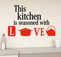 Keuken gekruid met passie keuken muursticker