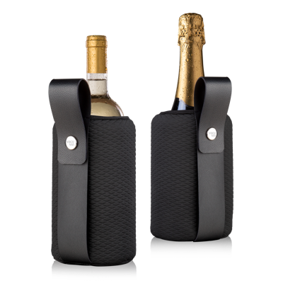 Vacu Vin Wijnkoeler met hengsel - Flexible Cooler - Sleeve - Artico Zwart