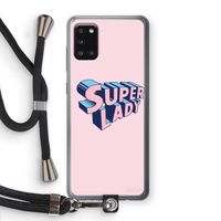Superlady: Samsung Galaxy A31 Transparant Hoesje met koord