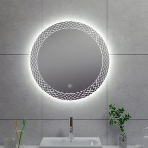 Badkamerspiegel Aqua Splash Madri Rond LED Verlichting Condensvrij 80 cm Aqua Splash