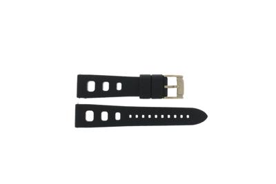 Horlogeband Fossil FS5050 Silicoon Zwart 22mm