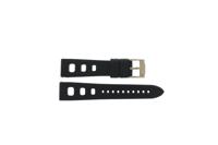 Horlogeband Fossil FS5050 Silicoon Zwart 22mm