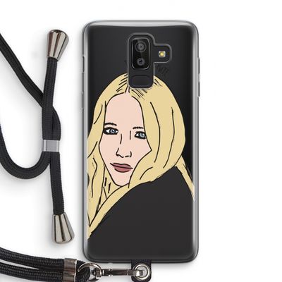 Mary Kate: Samsung Galaxy J8 (2018) Transparant Hoesje met koord