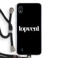Topvent Zwart: Samsung Galaxy A10 Transparant Hoesje met koord