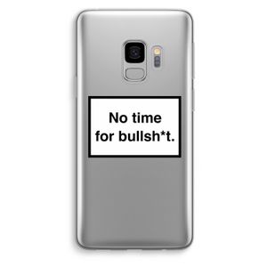 No time: Samsung Galaxy S9 Transparant Hoesje