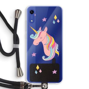 Roze eenhoorn: Honor Play 8A Transparant Hoesje met koord