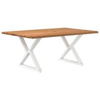 Eettafel met natuurlijke rand 180x120x74cm eikenhout lichtbruin