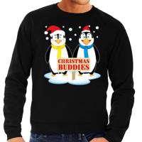 Foute kersttrui / sweater - pinguin vriendjes - zwart - voor heren - Kersttruien