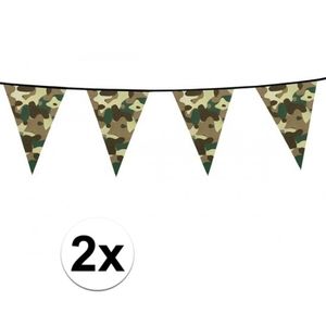 2x Legerprint vlaggenlijn 6 meter