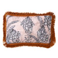 Dutch Decor - MOTI - Sierkussen met bloemenpatroon 30x50 cm Pumice Stone - beige