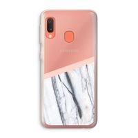 A touch of peach: Samsung Galaxy A20e Transparant Hoesje