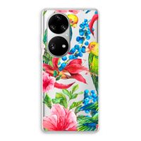 Papegaaien: Huawei P50 Pro Transparant Hoesje