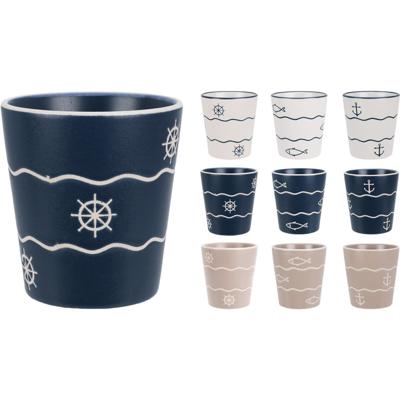 Beker aardewerk 200ml maritiem