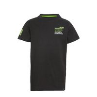 WE Fashion Salty Dog T-shirt met tekst zwart/geel - thumbnail