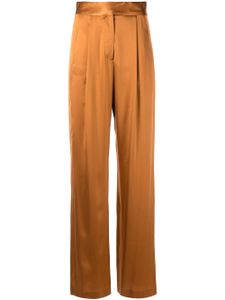 Michelle Mason pantalon ample en soie - Orange