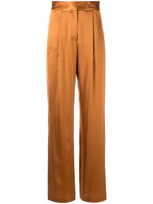 Michelle Mason pantalon ample en soie - Orange