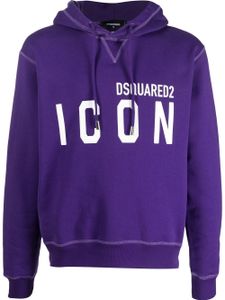 DSQUARED2 hoodie en coton à logo imprimé - Violet