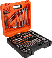 Bahco 1/4" en 1/2" diepe dopsleutelset met metrisch zeskantprofiel, inbussleutelset en combinatiesleutelset | 98 stuks - s98mc1h