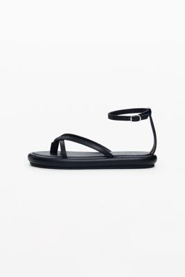 Platte sandalen met enkelbandje - BLACK - 38