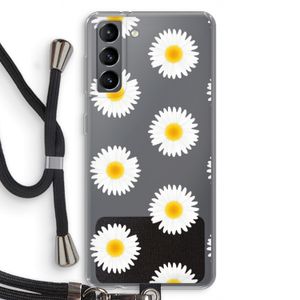 Margrietjes: Samsung Galaxy S21 Transparant Hoesje met koord
