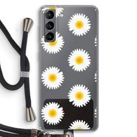 Margrietjes: Samsung Galaxy S21 Transparant Hoesje met koord