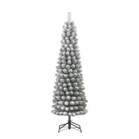 Kunstkerstboom Charlton pilar groen frosted H230 x dia. 58 cm - Black box