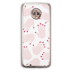 Hands pink: Motorola Moto G6 Transparant Hoesje