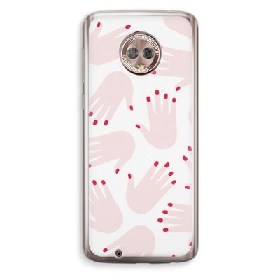 Hands pink: Motorola Moto G6 Transparant Hoesje